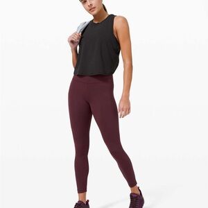 lululemon Wunder Train High-Rise Tight 25” - Casis (Maroon)